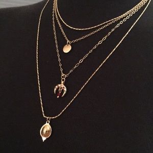 Topshop layered gold necklace
